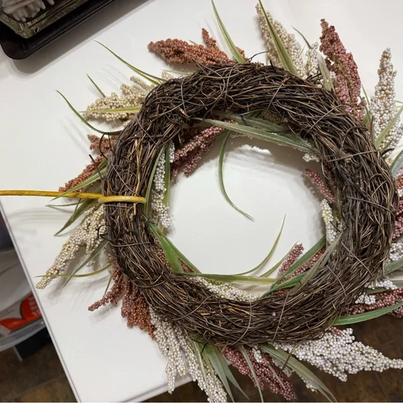 Rustic Autumn Wreath with hook - Picture 2 of 6
